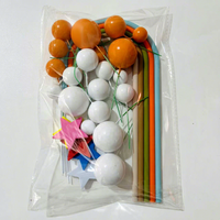 Offre Spéciale : Lot de 26 décorations de gâteau écologiques réutilisables en mousse souple (balles, étoiles, arc-en-ciel) pour anniversaires, baby showers et mariages