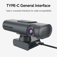 Cámara PTZ 4K con IA, Seguimiento Automático, Encuadre Automático, Control por Gestos, Zoom 2X, Micrófono con Cancelación de Ruido, Cámara Web para Sistema de Conferencias