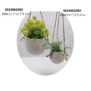 <span class=keywords><strong>Vase</strong></span> en céramique <span class=keywords><strong>à</strong></span> suspendre <span class=keywords><strong>au</strong></span> <span class=keywords><strong>mur</strong></span> de style nordique pour décor de cour extérieure - Product Image 3