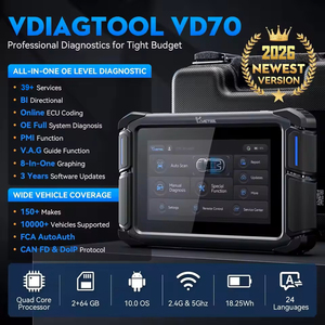 Analizzatore Motore OBD2 VD70, Strumento di Scansione Completa del Sistema, Decodificatore Universale di Chiavi, Programmatore di Chiavi Auto, Macchina Diagnostica Come D7S - Product Image 2