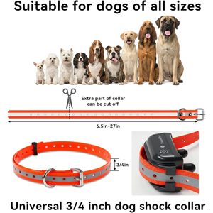 Tairro TPU Dog <b>Collar</b> Replacement Strap Reflective Orange Adjustable Waterproof Durable All Breed Sizes - Product Image 5