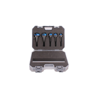 Juego de brocas Forstner de profundidad ajustable, 15mm-35mm, bisagra profesional para puerta de gabinete, sierra de agujero recta por funda, 5 uds.
