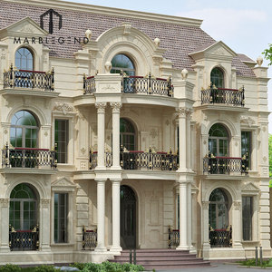 Tùy Chỉnh Boutique Thiết Kế Biệt Thự Dự Án Tròn Đá Cẩm Thạch Cột Đá Portico Để Bán - Product Image 6