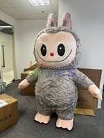 Costume de Mascotte Gonflable Labubu en Peluche, Déguisement de Lapin Gonflable pour Adultes, Personnage de Dessin Animé, Offre Spéciale