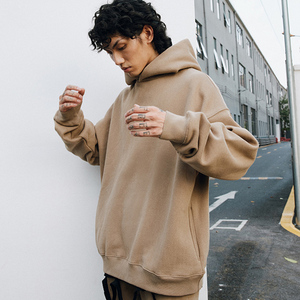 Customizable Drop Shoulder Hoodie Sweatshirt Custom Printing Logo Blank Streetwear Oversized <b>Pullover</b> Hoodies for <b>Men</b> - Product Image 2