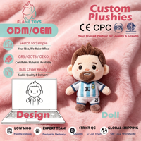 Prototypage rapide, peluche personnalisée de star du football français, fabrication détaillée pour les articles sportifs, conforme aux normes ASTM