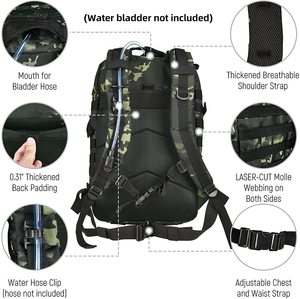 Mochila Táctica de Camuflaje Personalizada de 45l, Mochila de Viaje Grande para Exteriores - Product Image 4