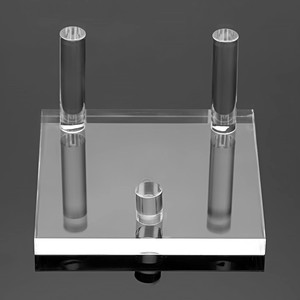 <span class=keywords><strong>Stand</strong></span> <span class=keywords><strong>Display</strong></span> akrilik bening Easel <span class=keywords><strong>Display</strong></span> tiga-peg berdiri untuk fosil Coral Geodes Rock Mineral Agate kecil koleksi - Product Image 3