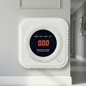 جهاز كشف أول أكسيد الكربون للأمن المنزلي مع شاشة LCD رقمية وإنذار صوتي من البلاستيك ABS للاستخدام في نظام الأمن المنزلي - Product Image 2