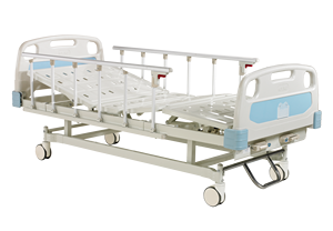 <span class=keywords><strong>Lit</strong></span> d'hôpital à deux fonctions avec tête <span class=keywords><strong>de</strong></span> <span class=keywords><strong>lit</strong></span> en ABS et <span class=keywords><strong>barre</strong></span> en acier, système manuel à deux manivelle - Product Image 2