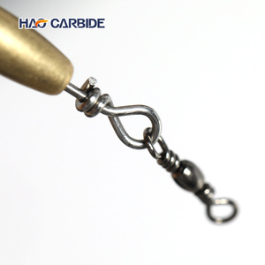 Plombs de pêche à la traîne en laiton, lest <span class=keywords><strong>torpille</strong></span> à double émerillon et double anneau, pour eau salée et eau douce, pour la pêche au saumon et au walleye - Product Image 2