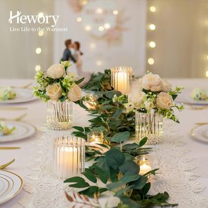 Set di 6 Piccoli Vasi <span class=keywords><strong>in</strong></span> Vetro Scanalato per <span class=keywords><strong>Fiori</strong></span>, Contenitori <span class=keywords><strong>in</strong></span> Vetro Trasparente per Matrimoni, Natale e Decorazioni per la Casa - Product Image 6