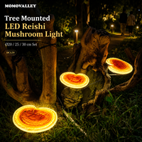 MOMOVALLEY Kit de lampes solaires en forme de champignon Ganoderma artificiel pour pelouse, avec piquets de fixation, pour parcs municipaux, aménagements paysagers commerciaux et décoration de jardins.