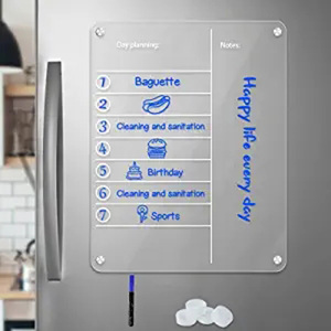 Pizarra Magnética Acrílica para Refrigerador con Lista de Tareas, Calendario y Mensajes Personalizados - Product Image 1