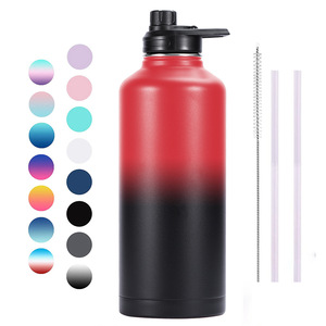 64 Oz Vacuum Powder Coated Stainless Steel 1.8 L Insulated Thermal Water Bottle with Lid Handle Spoon - Product Image 1