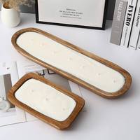 Bougie d'aromathérapie d'arbres de Noël dans un bol à pâte en bois Décor à la maison Bougeoir parfumé pour les mariages et Pâques