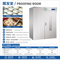 Chambre de Fermentation Commerciale Automatique en Acier Inoxydable pour Boulangerie, Capacité 64-256 Plateaux