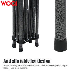 ชุดโต๊ะพับสำหรับตั้งแคมป์พกพา Woqi พร้อมเก้าอี้ 4 ตัว เฟอร์นิเจอร์สวนกลางแจ้งแบบพับได้ ผ้า Oxford สีดำ ดีไซน์น้ำหนักเบา - Product Image 5