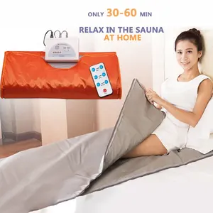 High Quality Weight Loss Detox Shaping Sauna Slimming Blanket Thermal Therapy 2 Zones Infrared Heated Blanket Waterproof Fabric