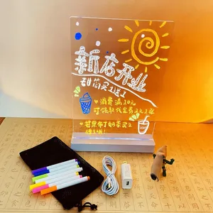 Neue Produktideen Lösch bare leuchtende LED Message Board Nachtlicht Souvenirs Werbe geschenk Mini Geschenk Weihnachts geschenk Set Artikel