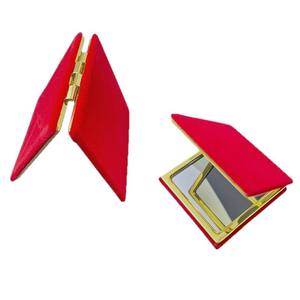 <span class=keywords><strong>Espejo</strong></span> de Maquillaje Personalizado de Alta Calidad, <span class=keywords><strong>Espejo</strong></span> de Vanidad Plegable de Metal Cuadrado con Doble Cara Flocada, Portátil, para Viajes y Promociones - Product Image 1