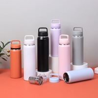 Gourde isotherme de voyage sportive personnalisée avec logo, 500 ml, en acier inoxydable 304, avec infuseur à thé amovible