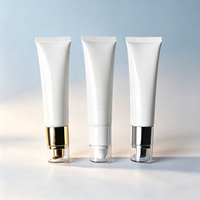 Tube en plastique à pompe sans air pour crème contour des yeux, ensemble de produits de toilette personnalisés, articles de toilette pour hôtel, tube en plastique format voyage mini