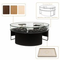 Vitrine de présentation de bijoux en diamant moderne sur mesure pour boutique de bijouterie, magasin de détail
