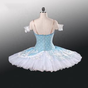 Miễn phí vận chuyển dành cho người lớn màu xanh trắng harlequinade chuyên nghiệp Ballet tutu trang phục Cô Gái cổ điển Pancake TUTU DRESS - Product Image 3