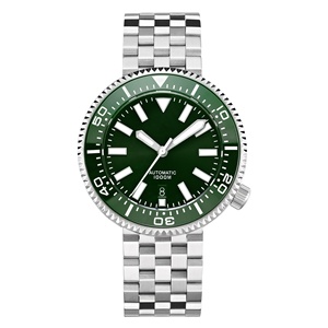 Venta al por mayor, 1 unidad, logotipo personalizado, gran cantidad, bajo pedido, <span class=keywords><strong>1000m</strong></span>, nh35, Puck, mecánico, automático, buceo, reloj de acero, hombre, a la venta - Product Image 2