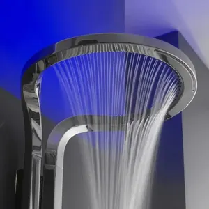 Luxury Matte Full Body Rain Bathroom Shower Faucets Stainless Steel Black Shower Set Rainfall Multifunctional Shower System