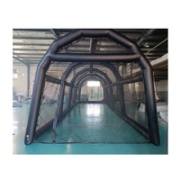 Tunnel de frappe gonflable extérieur personnalisé en usine de 40 pieds en POLY noir imperméable pour l'entraînement au baseball