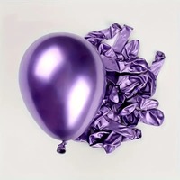 Youlun 12 pouces, lot de 50 ballons en latex de couleur métallique dorée, argentée, verte, violette, bleue pour la décoration de fête