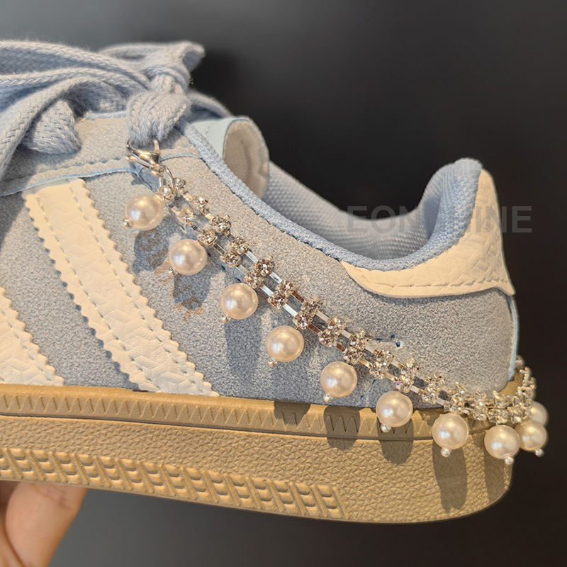 #03 pearl + rhinestone shoe heel chain