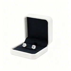Luxury Microfiber <b>Earring</b> Stud Hinged <b>Box</b> Custom Logo Branded Jewelry Packaging Case Small <b>Gift</b> <b>Box</b> Bulk Manufacturer Direct - Product Image 4