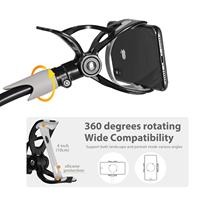 SAIJI Fabrication OEM support mobile réglable flexible pour lit bras long support de caméra de téléphone en aluminium