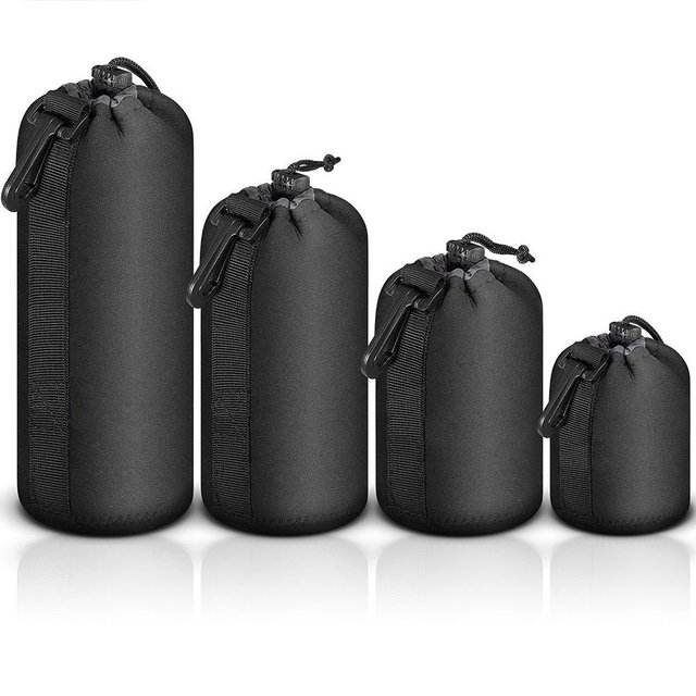 YEAH Protective Drawstring Neoprene Soft DSLR Camera Lens Pouch Bag for Nikon, Sony, Pentax, Olympus Panasonic, Canon