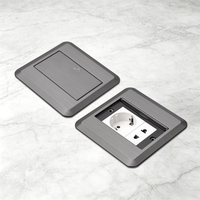 Enchufe de Mesa de Acero Inoxidable IP44, Resistente al Fuego, Alta Capacidad de Carga, 4 Tomas de Corriente, Estándar Universal, para Interiores