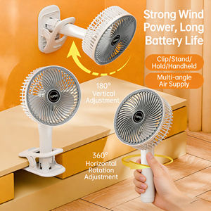 Ventilador multifuncional con clip, ventilador de escritorio recargable por USB, ventilador portátil de mano para montar en la pared, para dormitorios - Product Image 5