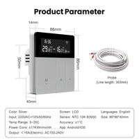 Thermostat WiFi Tuya, contrôleur de chauffage au sol, programmable 5-35°C, 16A, compatible avec les chaudières à eau et à gaz, compatible Alexa