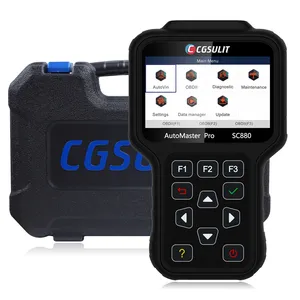 SC880 Car Universal Check Engine Scanner Auto Full System Automotive Code Abs Srs Obd2 Scanner Heavy Duty Truck And Car