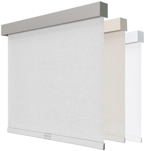 ستائر دوارة منسوجة طبيعية بدون حبال، ستائر معتمة منحنية بدون محرك للنوافذ في المنزل والمكتب - Product Image 1