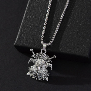 Collier pendentif aigle pirate en acier inoxydable, chaîne de clavicule, style hip hop, bijoux pour hommes - Product Image 1