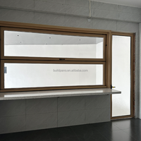Fenêtre pliante verticale sur mesure avec cadre en aluminium et vitrage multi-panneaux pour cuisine, comptoir ou balcon