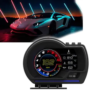 Nieuwe Versie 5.08 Hud P6 Obd + Gps Dual Systeem Smart Gauge Snelheidsalarm Hoge Resolutie Geen Vertraging Auto Hud