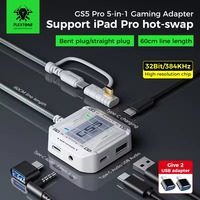 Audio-Adapter Plextone 5-in-1 GS5 PD 60W Schnellladung Gaming-Adapter USB-Anschluss Typ C zu 3,5mm Adapter Gaming-Adapter für I PAD