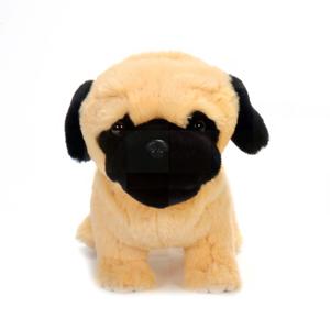 Lindo peluche de cachorro pug de pie, juguete de peluche realista con cara negra, muñeco de peluche para niños, decoración del hogar. - Product Image 1