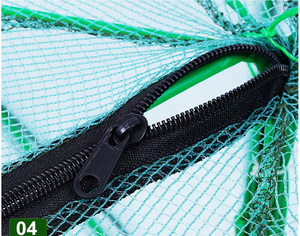Nasse <span class=keywords><strong>de</strong></span> pêche pliable carrée en nylon monofilament sans nœuds pour la capture <span class=keywords><strong>de</strong></span> crevettes, poissons, homards, loches et crabes, conception à lancer à la main - Product Image 3