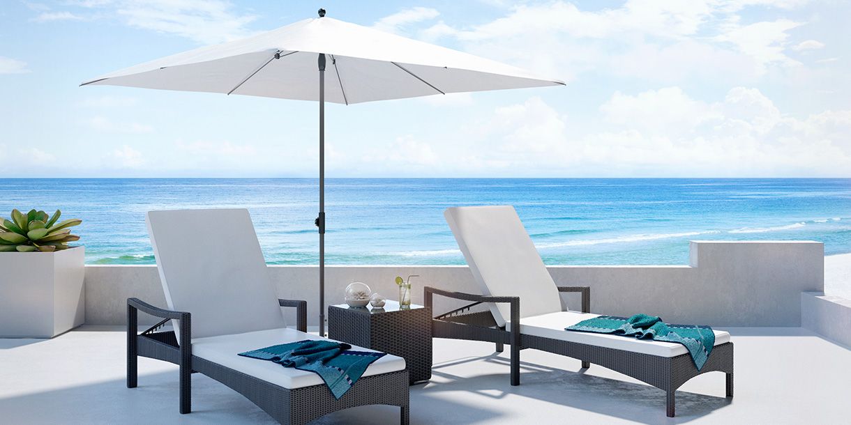 furniture outdoor large sun loungers garden furniture sun and rain umbrella