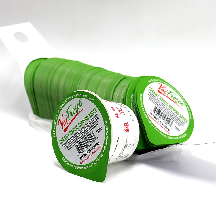 Eccellente qualità PET PS PE PP coperchio della tazza imballaggio del gelato personalizzato bubble tea CUP foglio di alluminio easy peel off sealing film